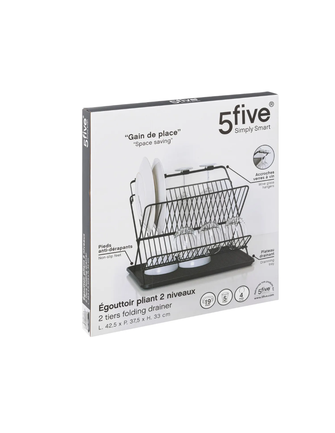 SCOLAPIATTI 189814 PIEGHEVOLE METALLO NERO