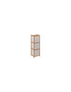 SCAFFALE 174901 BAMBOO 35X33X110CM CON 3 CESTINI PORTAOGGETTI