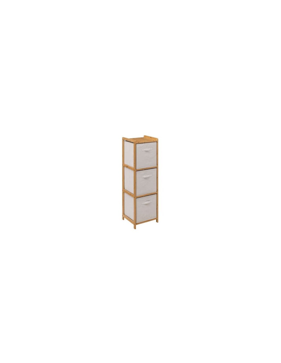 SCAFFALE 174901 BAMBOO 35X33X110CM CON 3 CESTINI PORTAOGGETTI