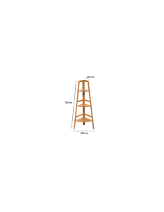 SCAFFALE 216716020 BAMBOO 4 PIANI 25X16X88CM