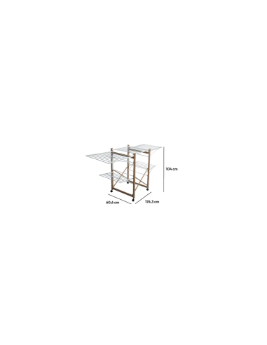 STENDIBIANCHERIA 164726 METALLO CON RUOTE 176X60X104CM