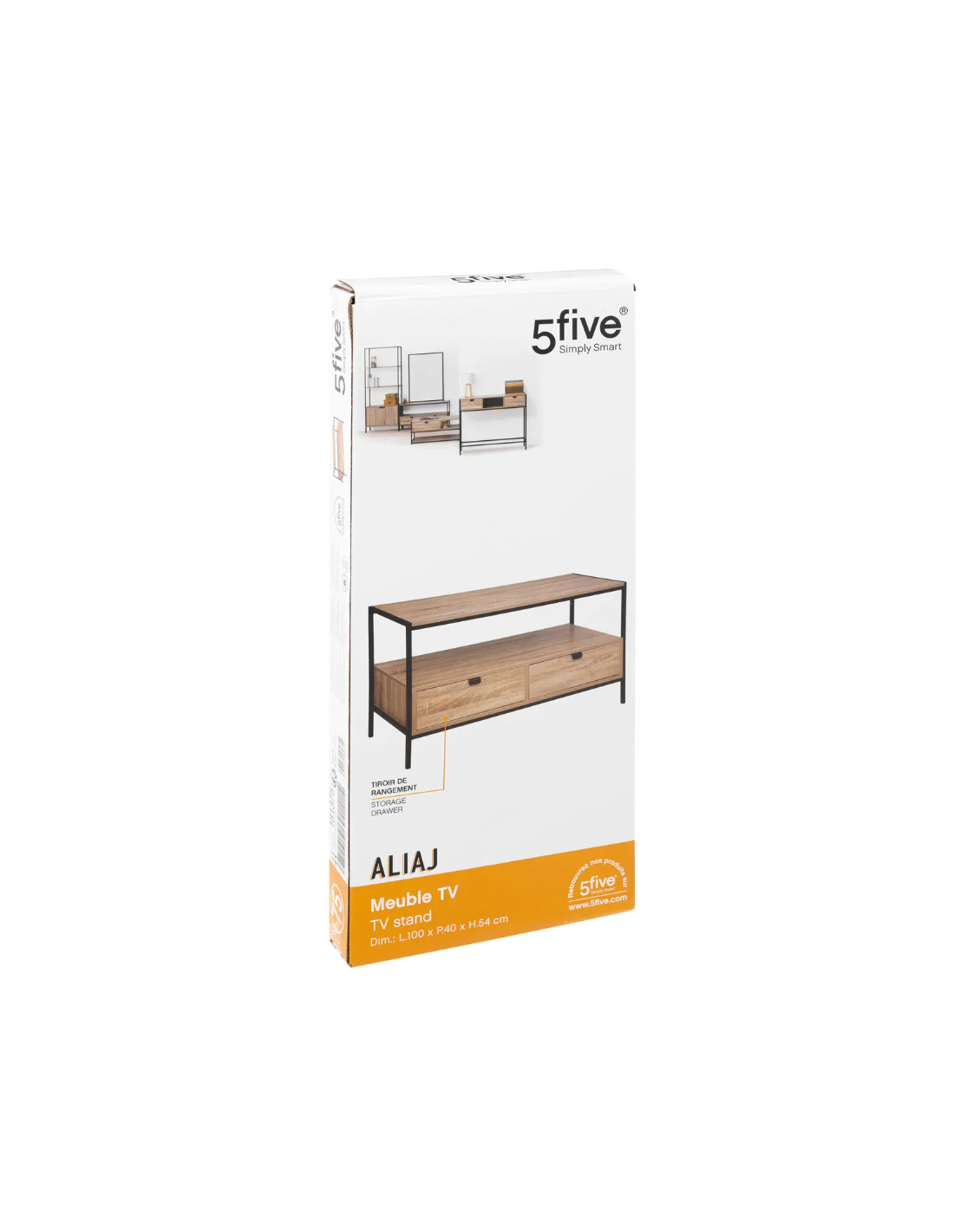 MOBILE TV 181375 ALIAJ 100X40X54CM EFFETTO ROVERE NATURALE
