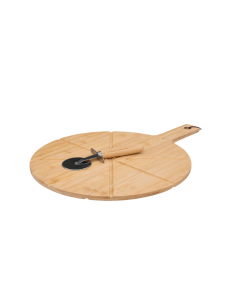 TAGLIERE PIZZA 189624 BAMBOO 37CM CON ROTELLA