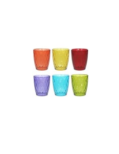 Set 6 bicchieri Tognana Jenny multicolore 320 ml