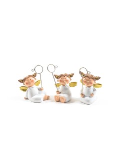 Angelo Segnaposto di Natale in Resina 8x4.5x9 cm - La Magia di Natale arricchisce la tua tavola
