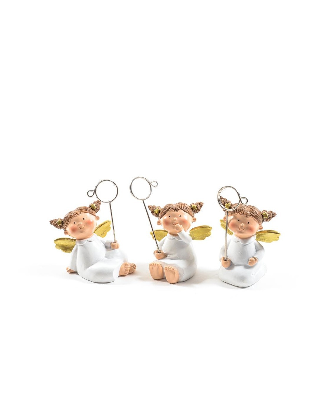 Angelo Segnaposto di Natale in Resina 8x4.5x9 cm - La Magia di Natale arricchisce la tua tavola