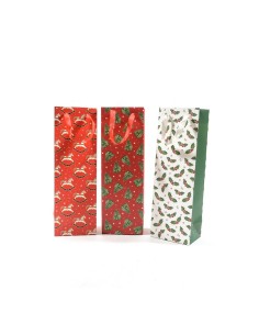SACCHETTO PORTABOTTIGLIA 12,5X9,5X38CM ASSORTITO