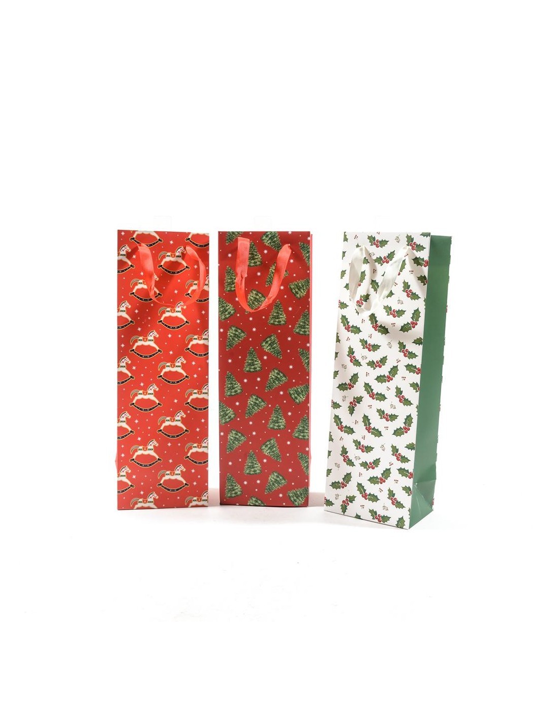 SACCHETTO PORTABOTTIGLIA 12,5X9,5X38CM ASSORTITO