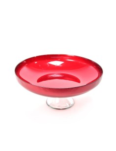 ALZATA IN VETRO ROMANTIC ROSSO 28X13,5CM