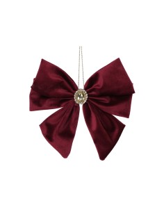 DECORO FIOCCO BORDEAUX D'APP 32X38CM POLIES.