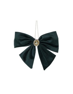 DECORO FIOCCO VERDE D'APP 32X38CM POLIESTERE