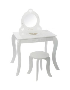 Atmosphera – Toeletta e sgabello per bambina con specchio e cassetto