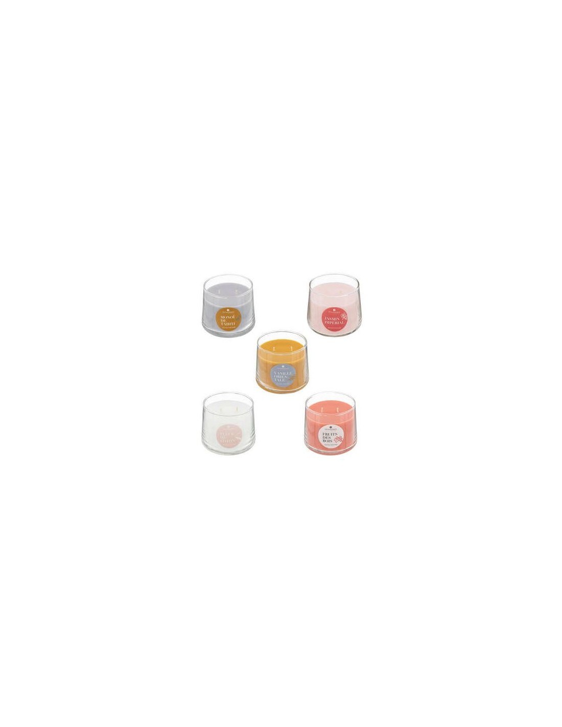 CANDELA 196081 VETRO 10X8CM FRAGRANZE ASSORTITE