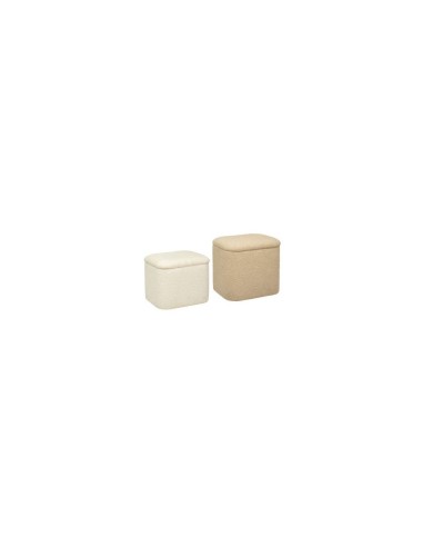 POUF 197354B 1 MIS MDF AVORIO 36,5X30,5X30,5CM