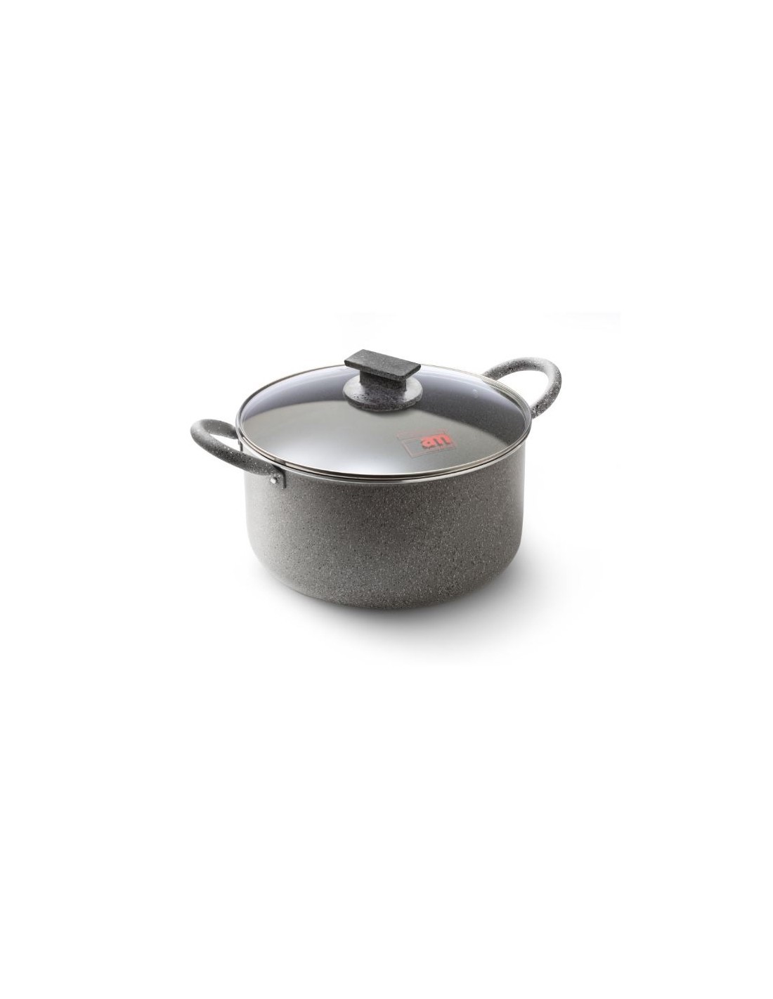 TUTTI INSIEME STONE CASSERUOLA 2M 32CM CON COPERCHIO VETRO
