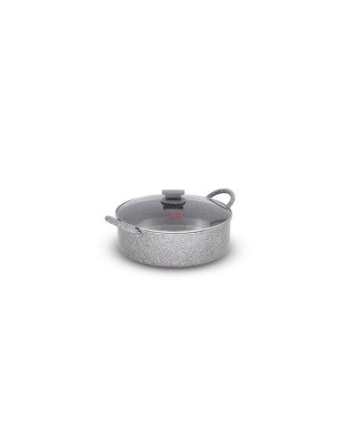 Tegame Tutti Insieme Stone 40 cm con Coperchio in Vetro – Accademia Mugnano