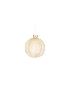Sfera di Vetro Satiny Gialla 8 cm, Decorazione Natalizia Elegante per Aggiungere la Magia di Natale alla Tua Casa