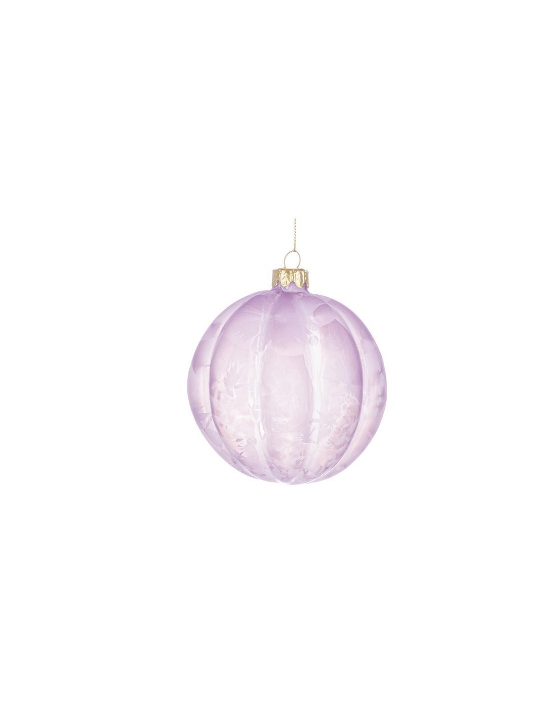 Sfera di Natale Satiny 8cm Lilla in Vetro, La Magia di Natale per Decorazioni Eleganti e Festive