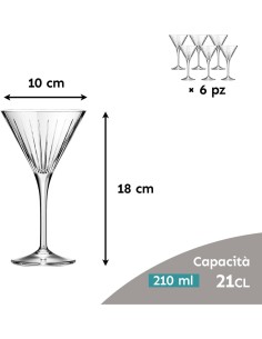 Set 6 Calici Martini 21cl RCR Timeless – Cristallo Luxion 2