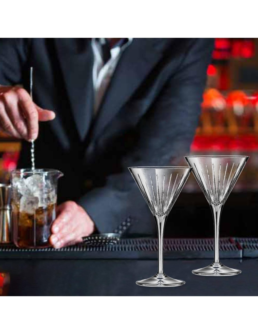 Set 6 Calici Martini 21cl RCR Timeless – Cristallo Luxion