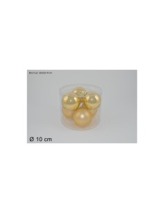 CONF 6 SFERE 58934 ORO 10CM ASSORT su TreG Ingrosso