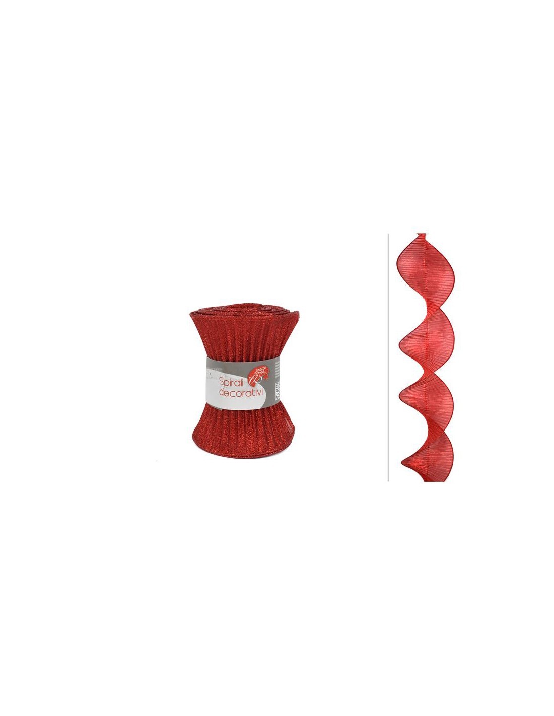 DECORAZIONE TESSUTO SPIRALE 12.5X180CM ROSSO HJ2017-1694-12.5 su Tr...