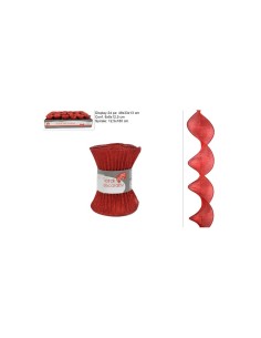 DECORAZIONE TESSUTO SPIRALE 12.5X180CM ROSSO HJ2017-1694-12.5 su Tr...