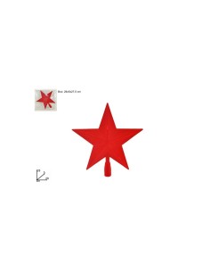 PUNTALE 009773 STELLA VELLUTO 28CM ROSSO su TreG Ingrosso
