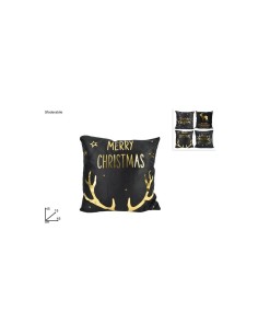 CUSCINO VELLUTO NERO/ORO 45X45CM su TreG Ingrosso