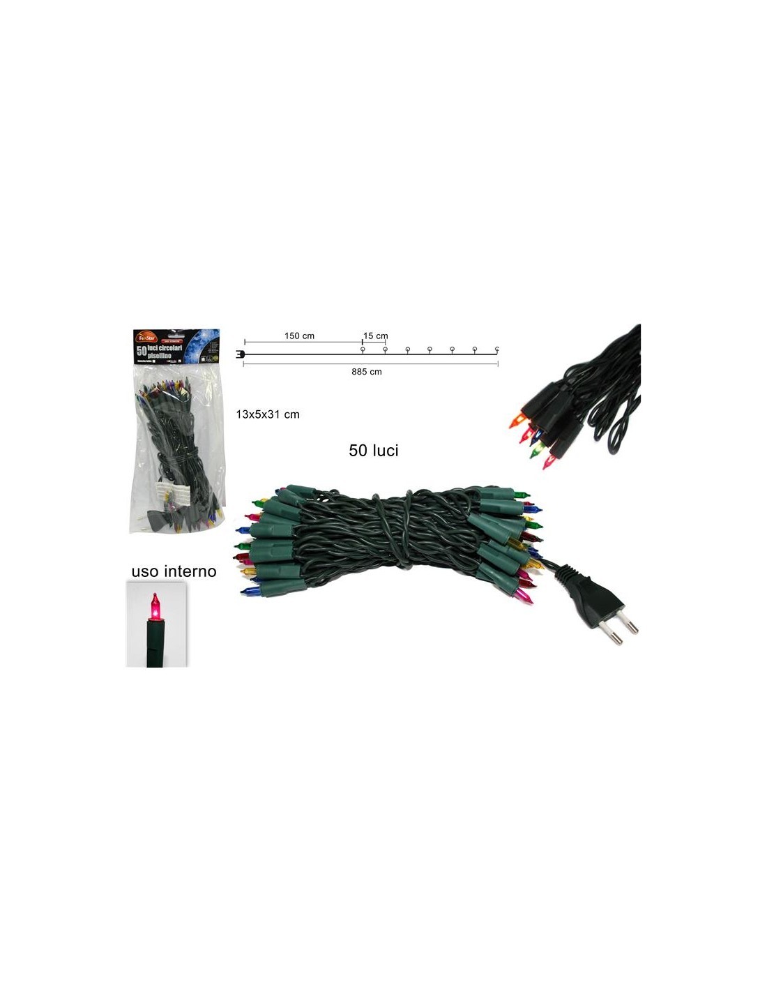 LUCI LINEARI MULTICOLOR 50L SD10503-1 su TreG Ingrosso