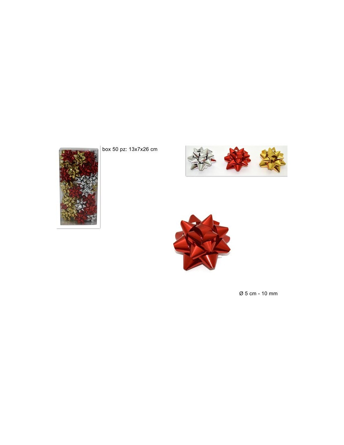 COCCARDE 10MM 50PZ IN BOX COLORI ASSORTITI su TreG Ingrosso