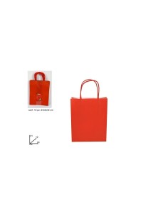 BUSTA REGALO CARTA ROSSA 31X12X24CM su TreG Ingrosso
