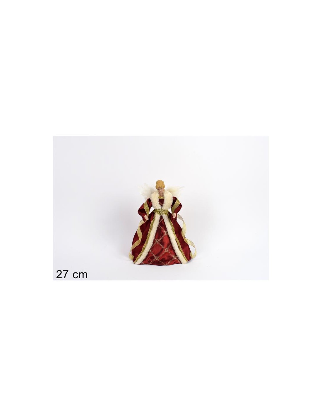 ANGELO PUNTALE 27CM CON ABITO BORDEAUX su TreG Ingrosso