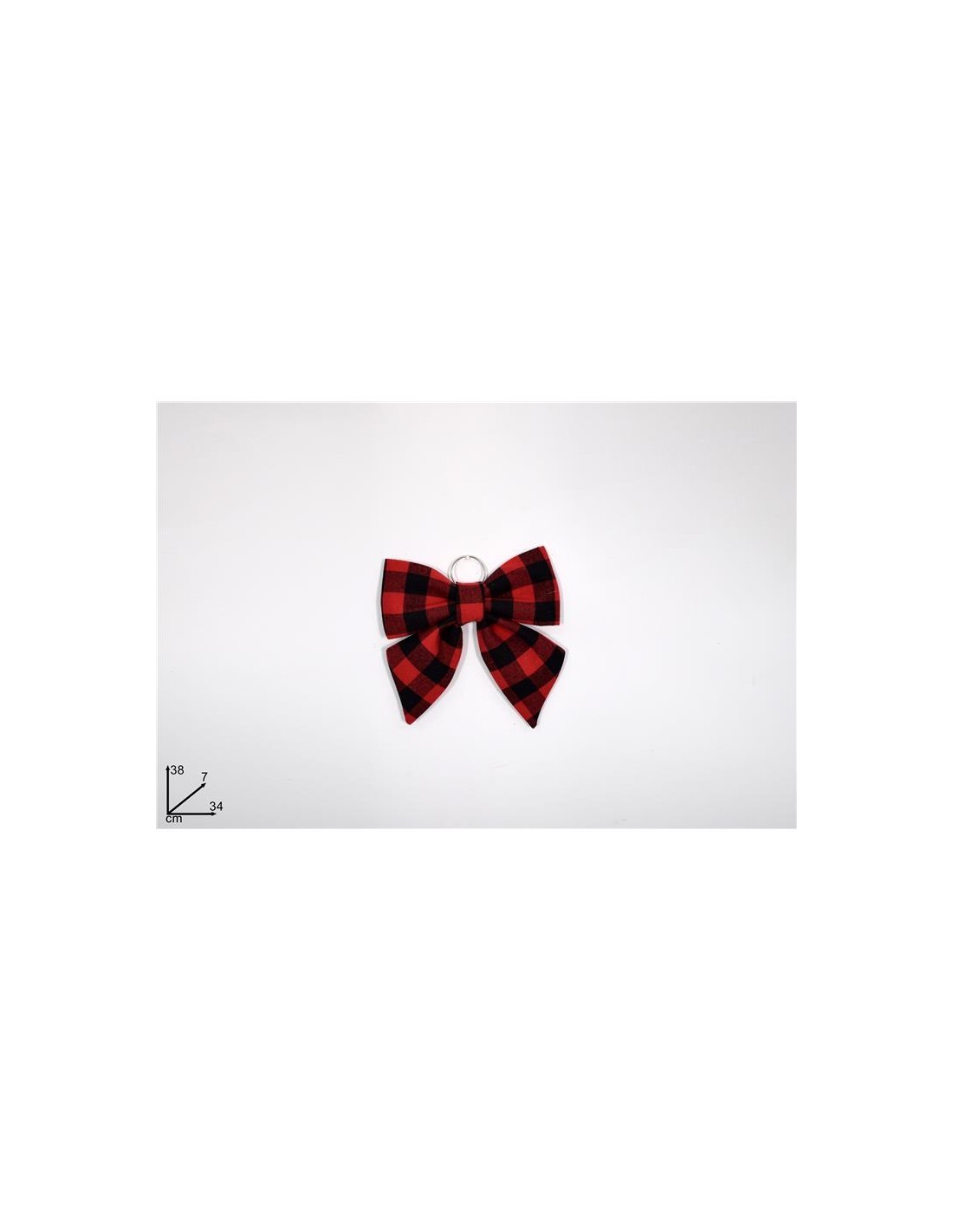 FIOCCO 34CM QUADRI NERO/ROSSO su TreG Ingrosso