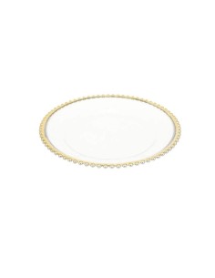 SOTTOPIATTO 183351 SFERE ORO D33CM BIANCO su TreG Ingrosso