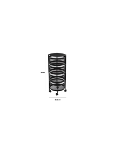 CARRELLO CUCINA 181832 4 CASSETTI METALLO 33X76CM NERO su TreG Ingr... 2