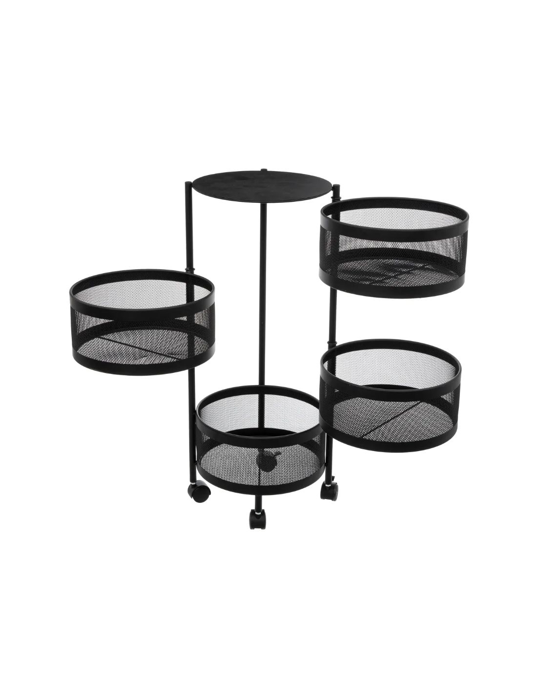 CARRELLO CUCINA 181832 4 CASSETTI METALLO 33X76CM NERO su TreG Ingr...