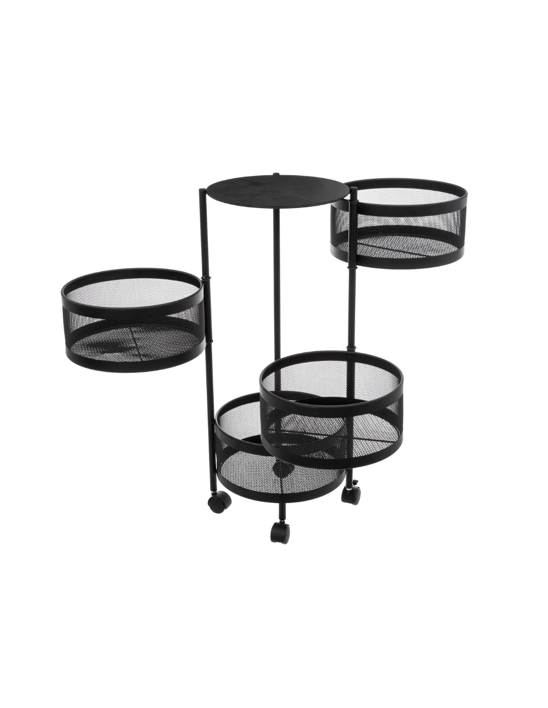 CARRELLO CUCINA 181832 4 CASSETTI METALLO 33X76CM NERO su TreG Ingr...