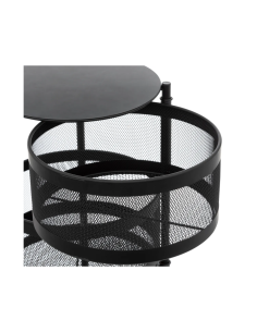 CARRELLO CUCINA 181832 4 CASSETTI METALLO 33X76CM NERO su TreG Ingr...