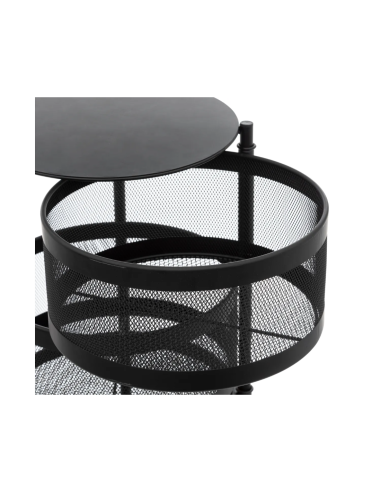 CARRELLO CUCINA 181832 4 CASSETTI METALLO 33X76CM NERO su TreG Ingr...