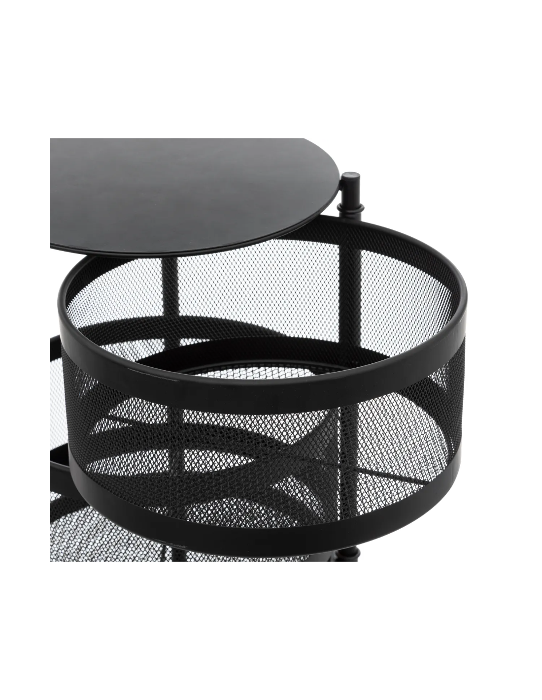 CARRELLO CUCINA 181832 4 CASSETTI METALLO 33X76CM NERO su TreG Ingr...