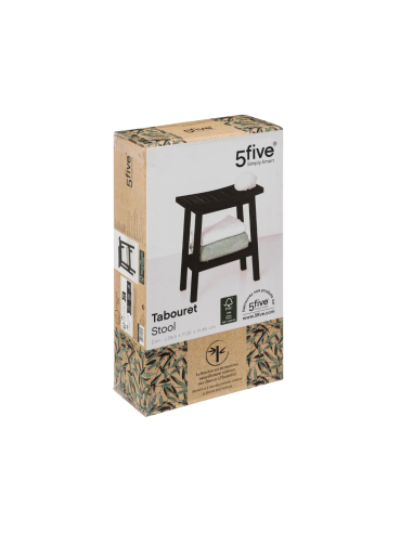 SGABELLO BAGNO 174605A BAMBOO NERO