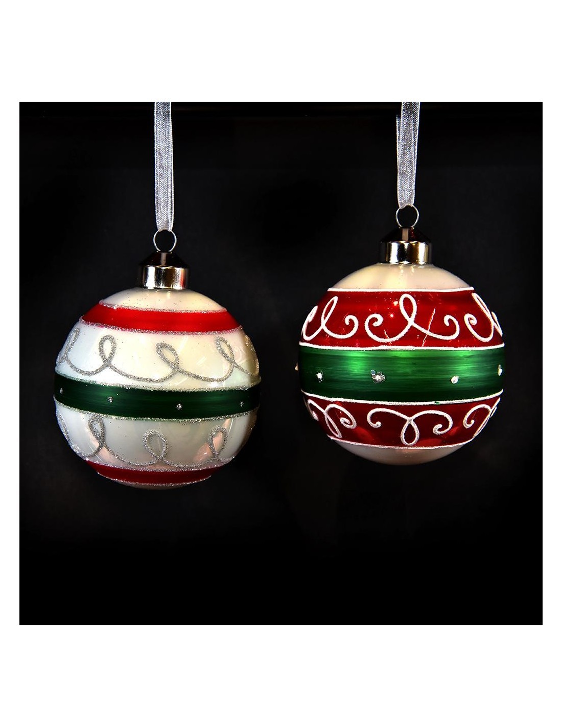 Sfera di Natale in Vetro 8cm - La Magia di Natale per il tuo Natale