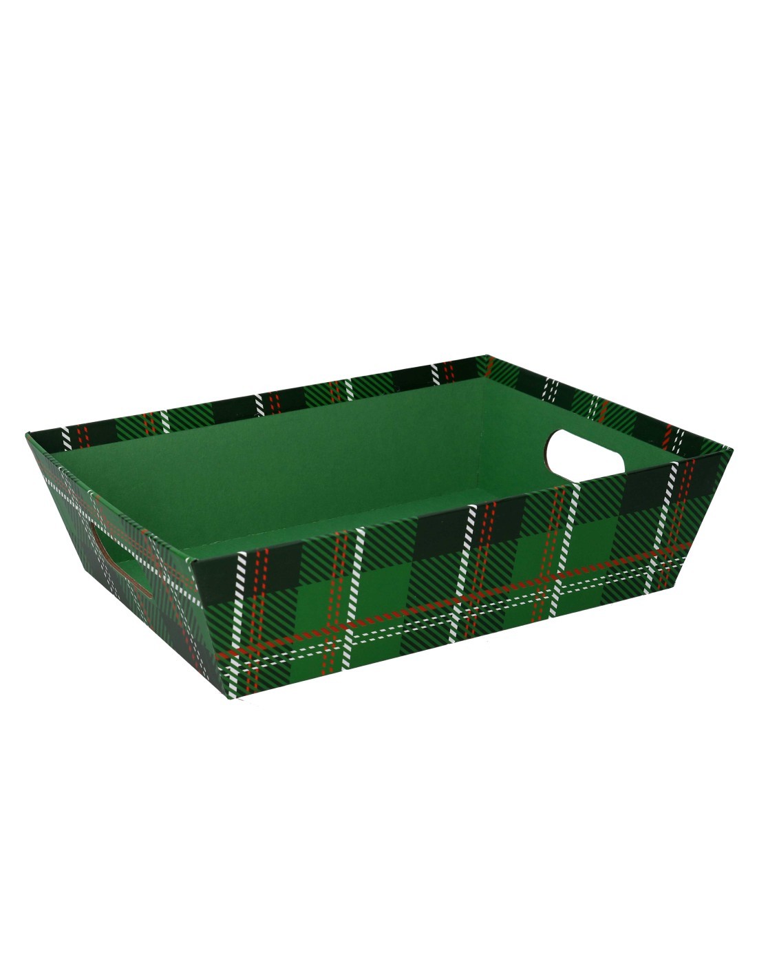 CESTA 938170 CARTONE VERDE SCOZZESE 38X27X7CM