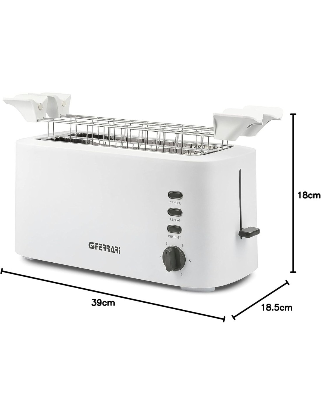 Tostapane Grandi Fette Essential Toast 1500W G3 Ferrari G10142