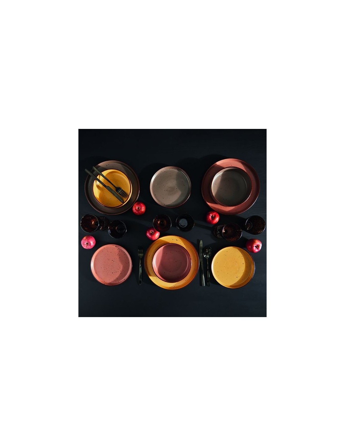 Tognana Bruges Piatto Dessert 20,5 cm Stoneware Marrone – Linea Urban