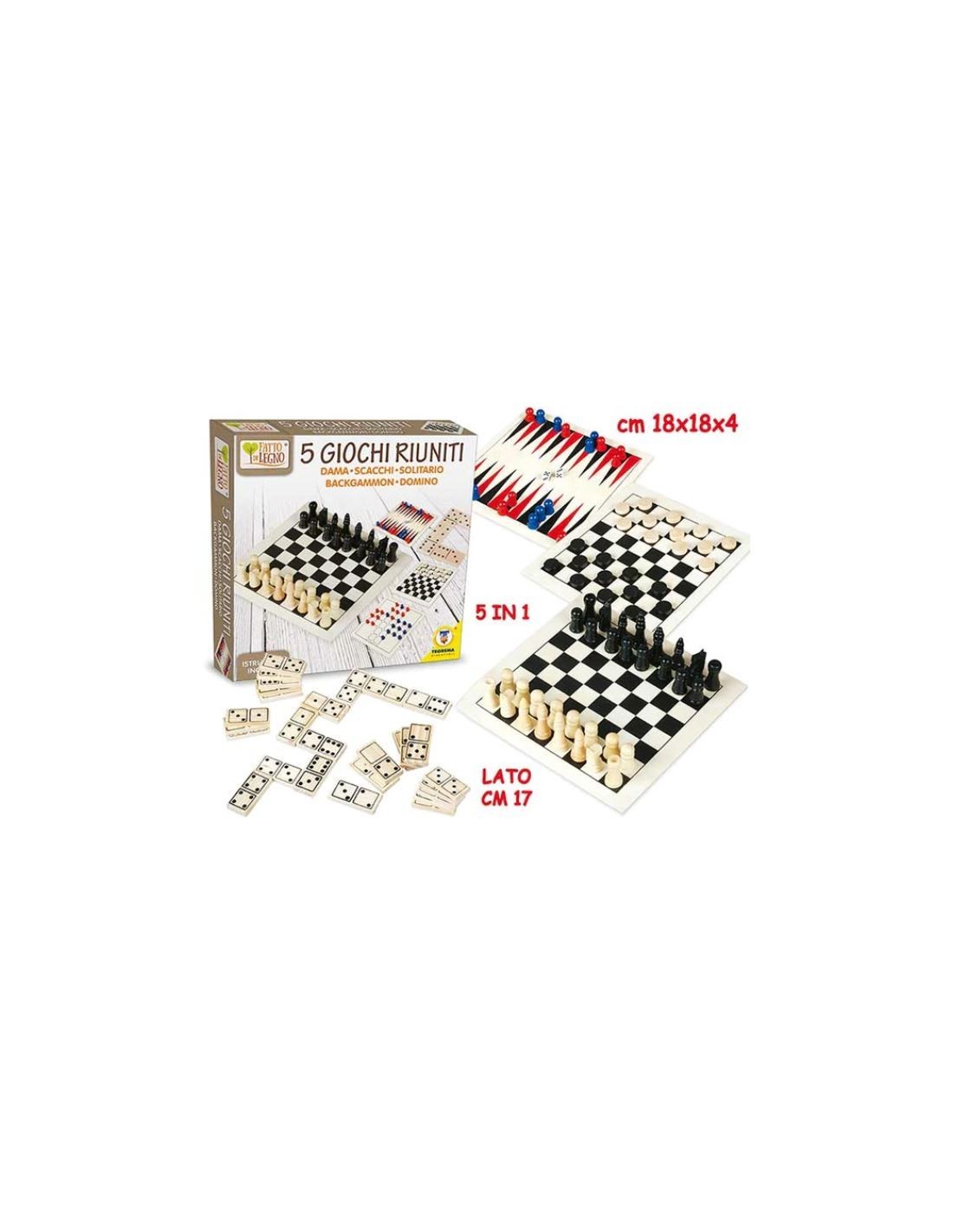 FATTO DI LEGNO 04126 SET 5 GIOCHI RIUNITI