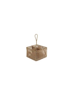 PORTAPOSATE PC207501 RATTAN/FERRO 19X19X30CM