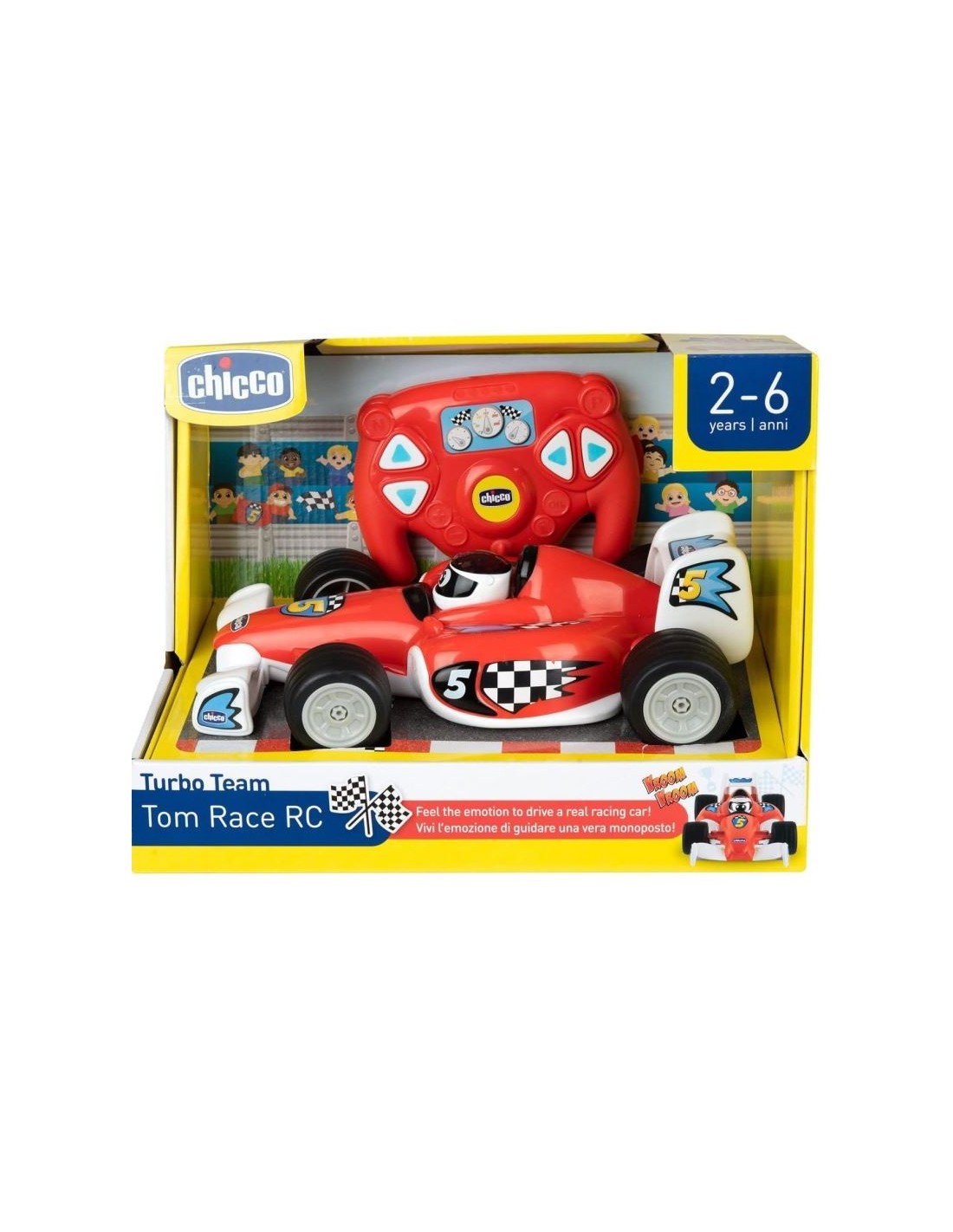 Chicco Tom Race RC - Macchinina Telecomandata per Bambini (2-6 Anni)