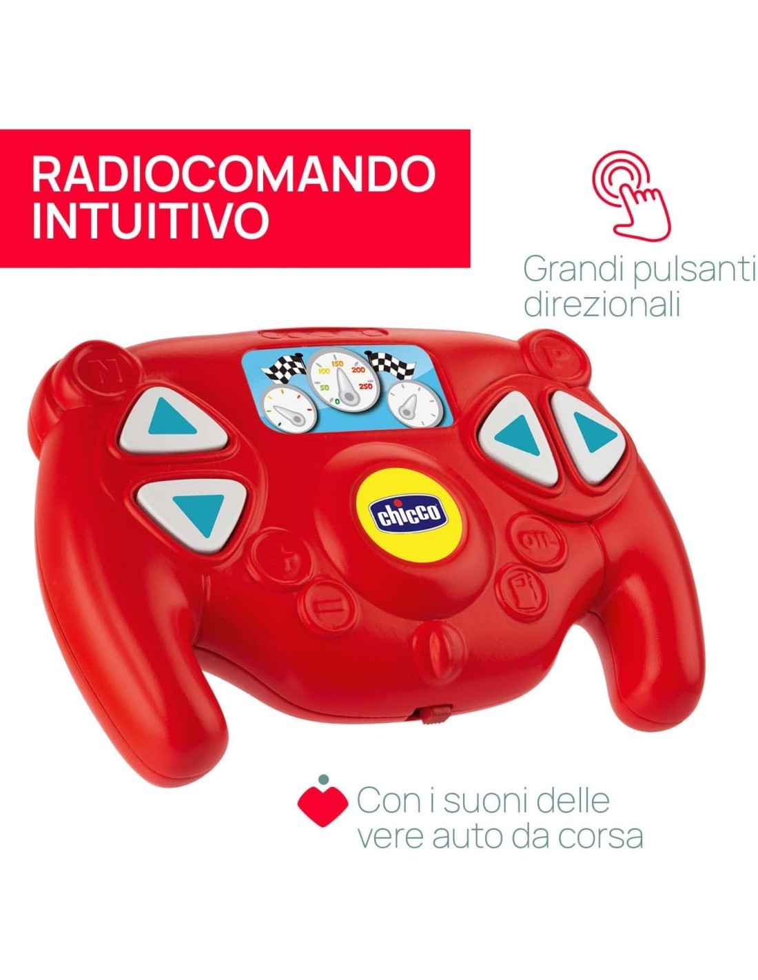 Chicco Tom Race RC - Macchinina Telecomandata per Bambini (2-6 Anni)